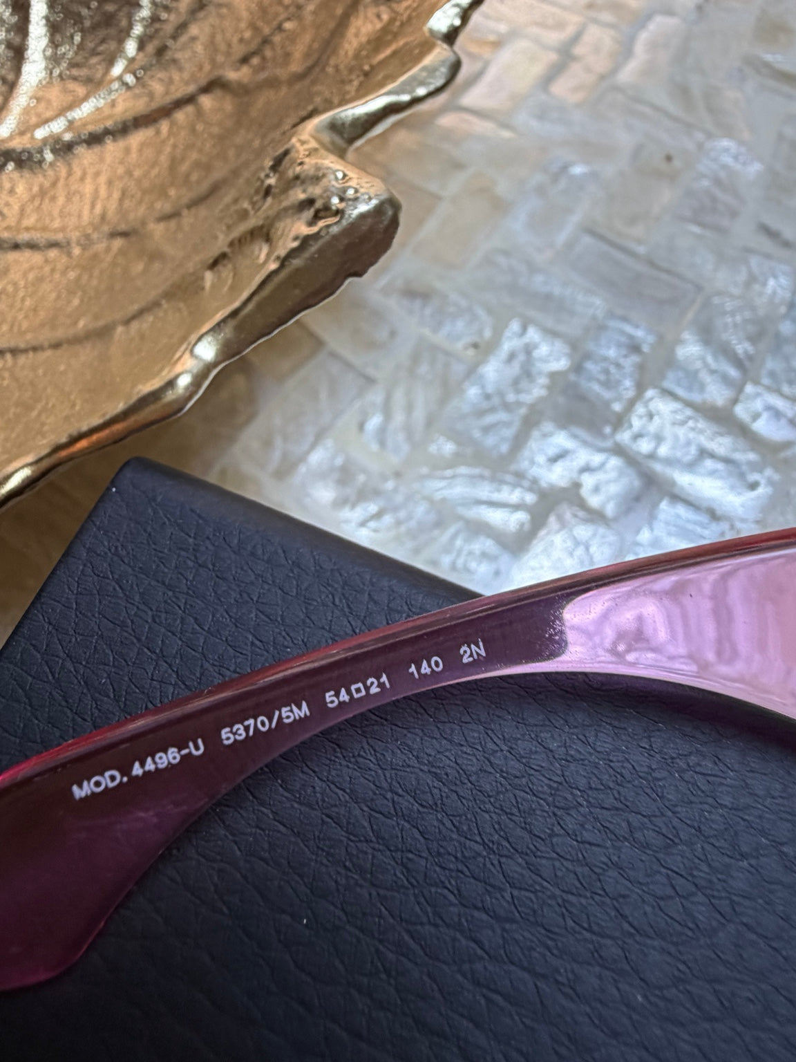 Versace VE4496U 5370/5M Transparent Pink Square Sunglasses 54mm w/ Box  #93