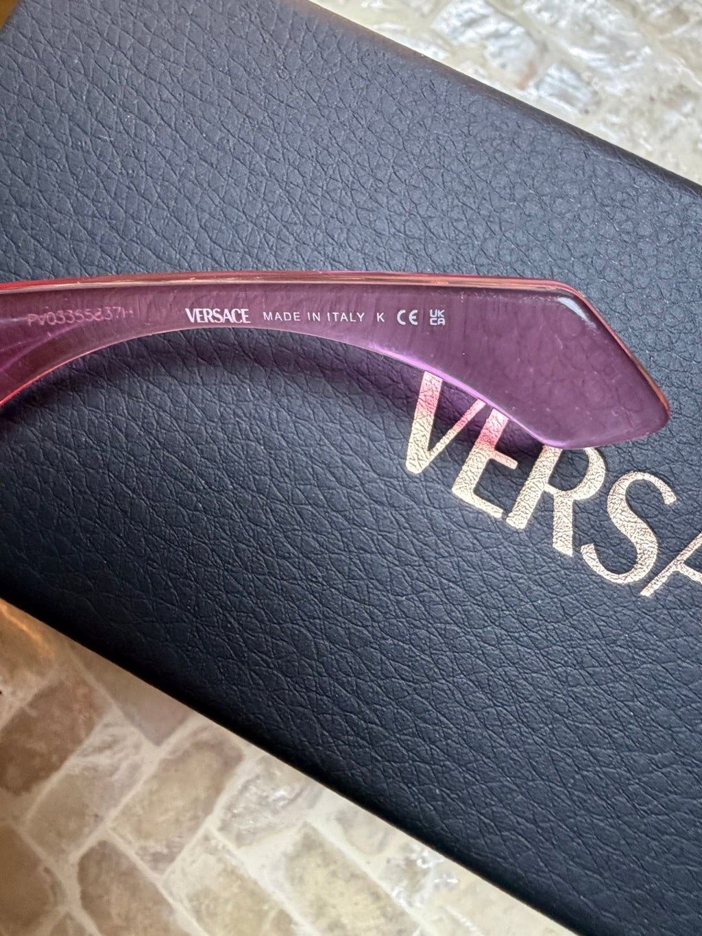 Versace VE4496U 5370/5M Transparent Pink Square Sunglasses 54mm w/ Box  #93