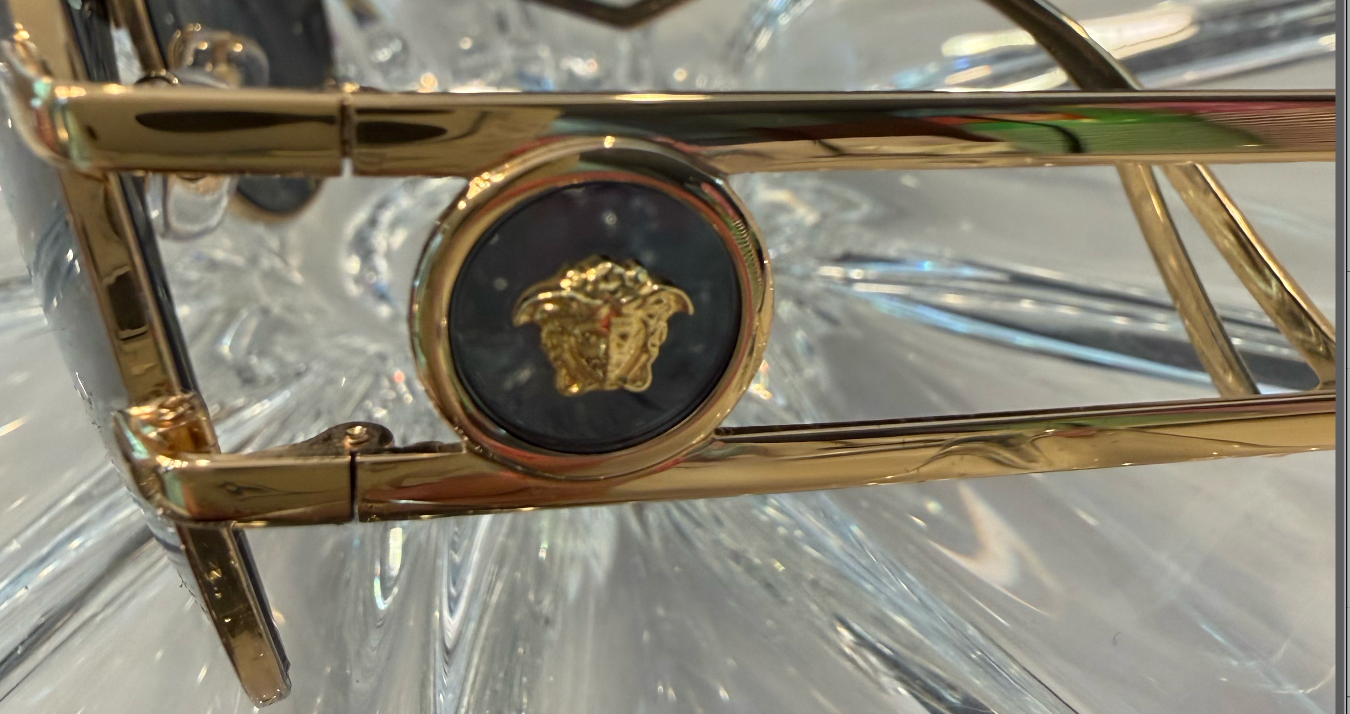 Versace VE2225 Aviator Sunglasses - Polished Gold w/Medusa #113