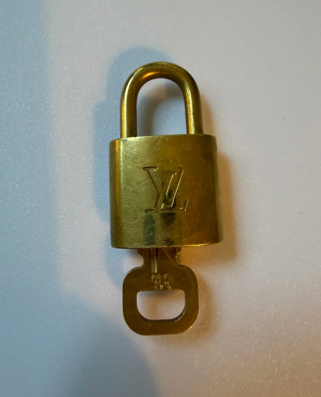 Louis Vuitton Gold-tone Padlock with Key #315