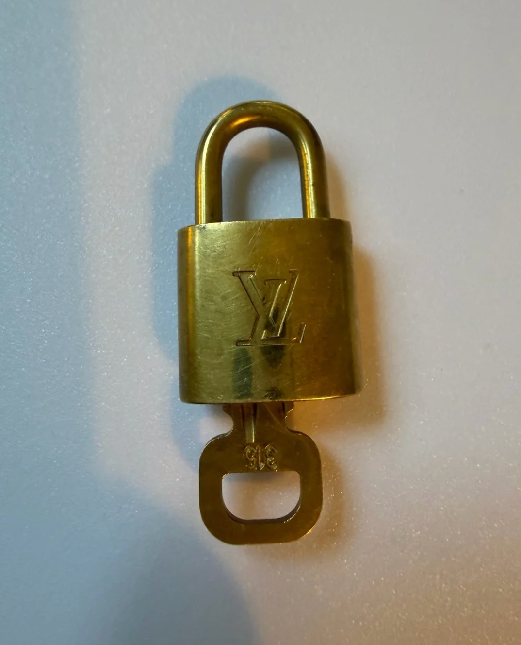 Louis Vuitton Gold-tone Padlock with Key #315