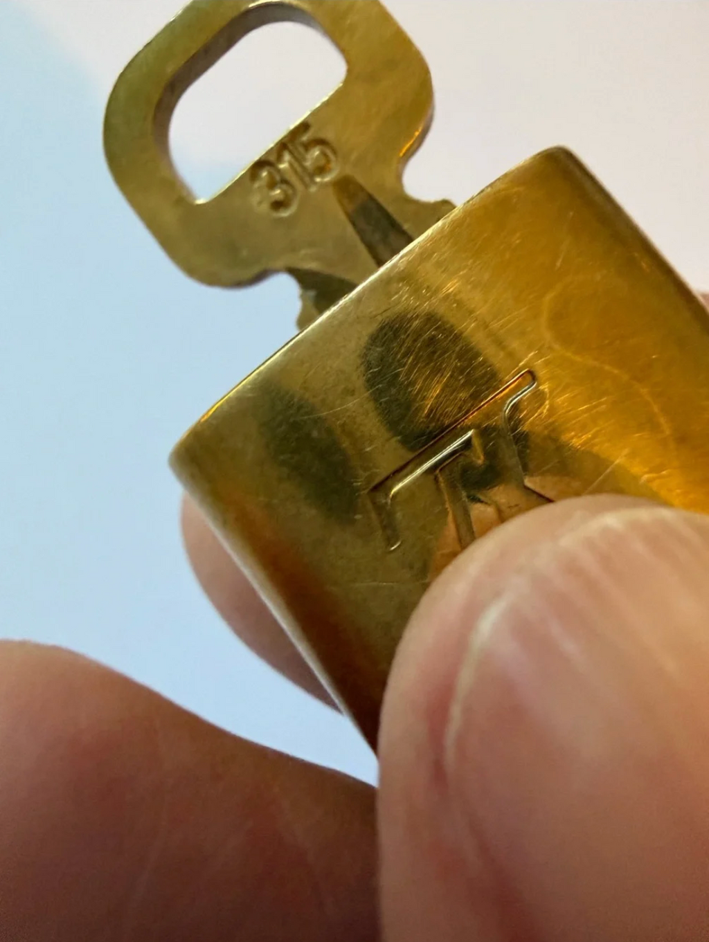 Louis Vuitton Gold-tone Padlock with Key #315