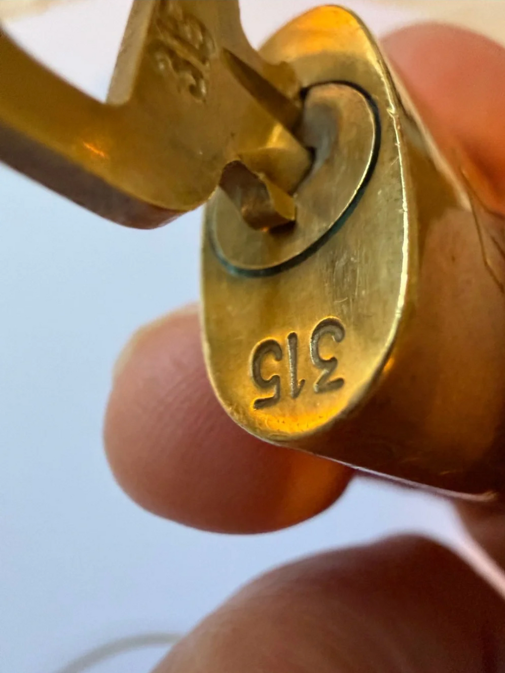 Louis Vuitton Gold-tone Padlock with Key #315