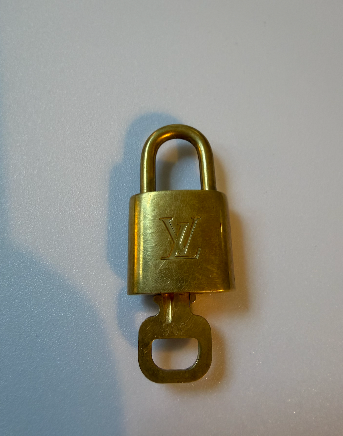 Louis Vuitton Gold-tone Padlock with Key #306