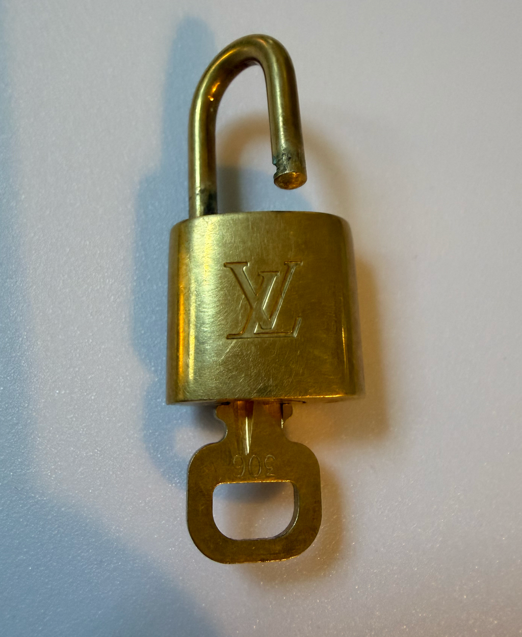 Louis Vuitton Gold-tone Padlock with Key #306