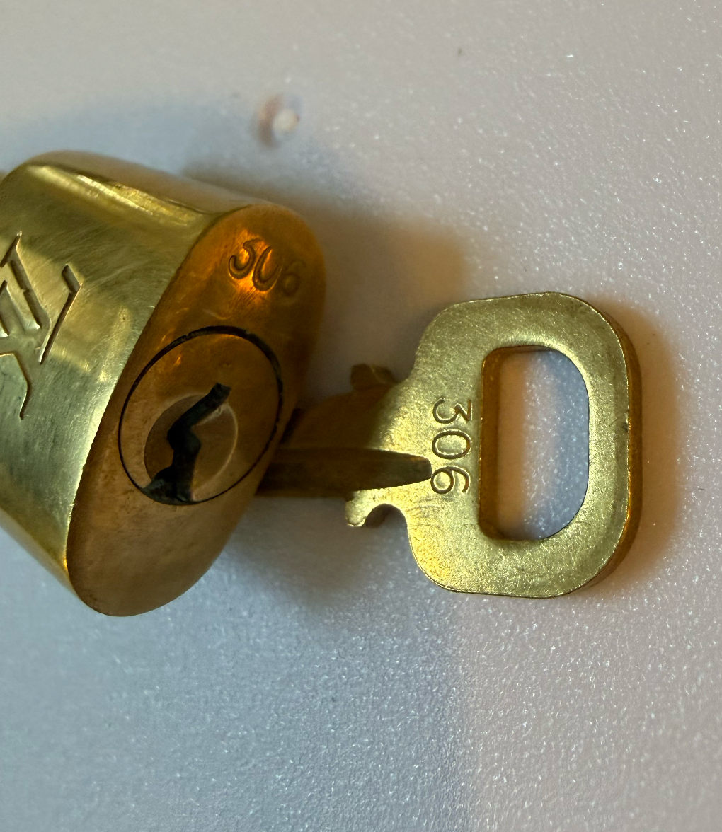 Louis Vuitton Gold-tone Padlock with Key #306