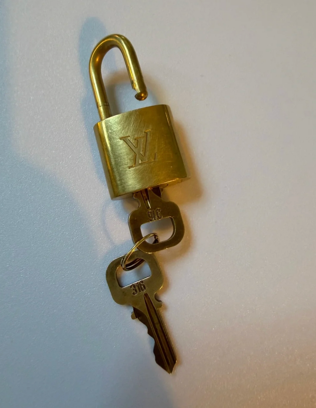 Louis Vuitton Gold-Brass Padlock with 2 Keys #316