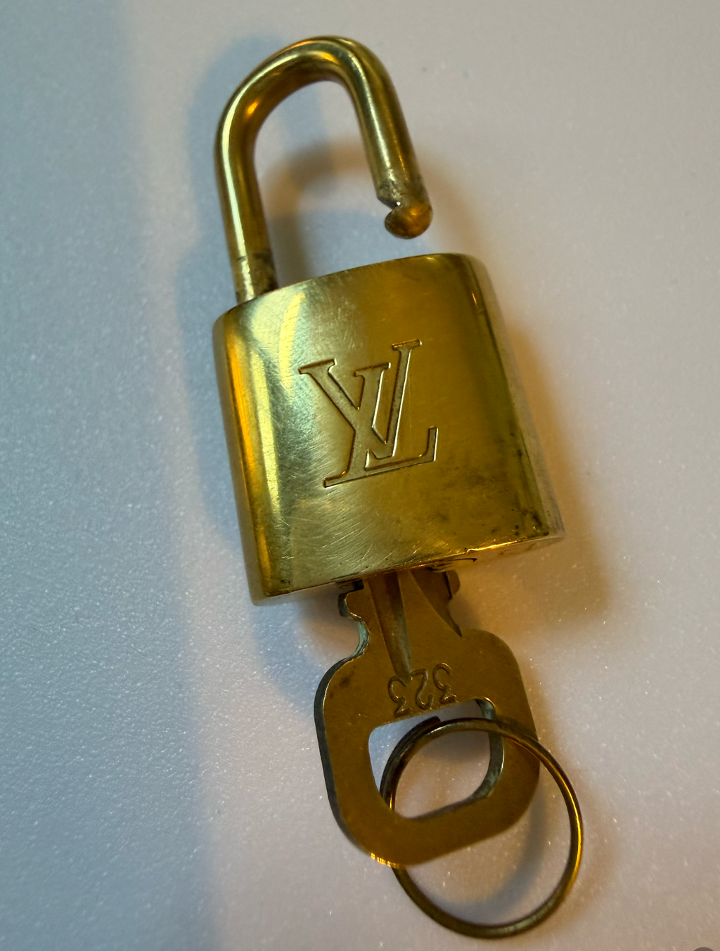 Louis Vuitton padlock with matching key #323