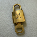 Louis Vuitton Brass Padlock & Key Set Rare No. 300!