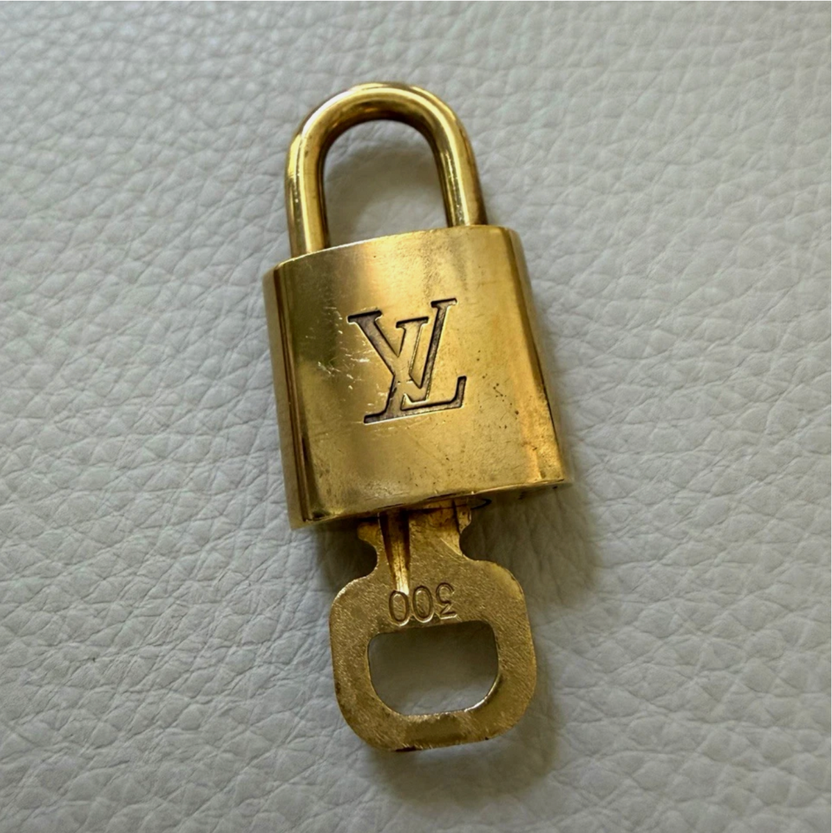 Louis Vuitton Brass Padlock & Key Set Rare No. 300!