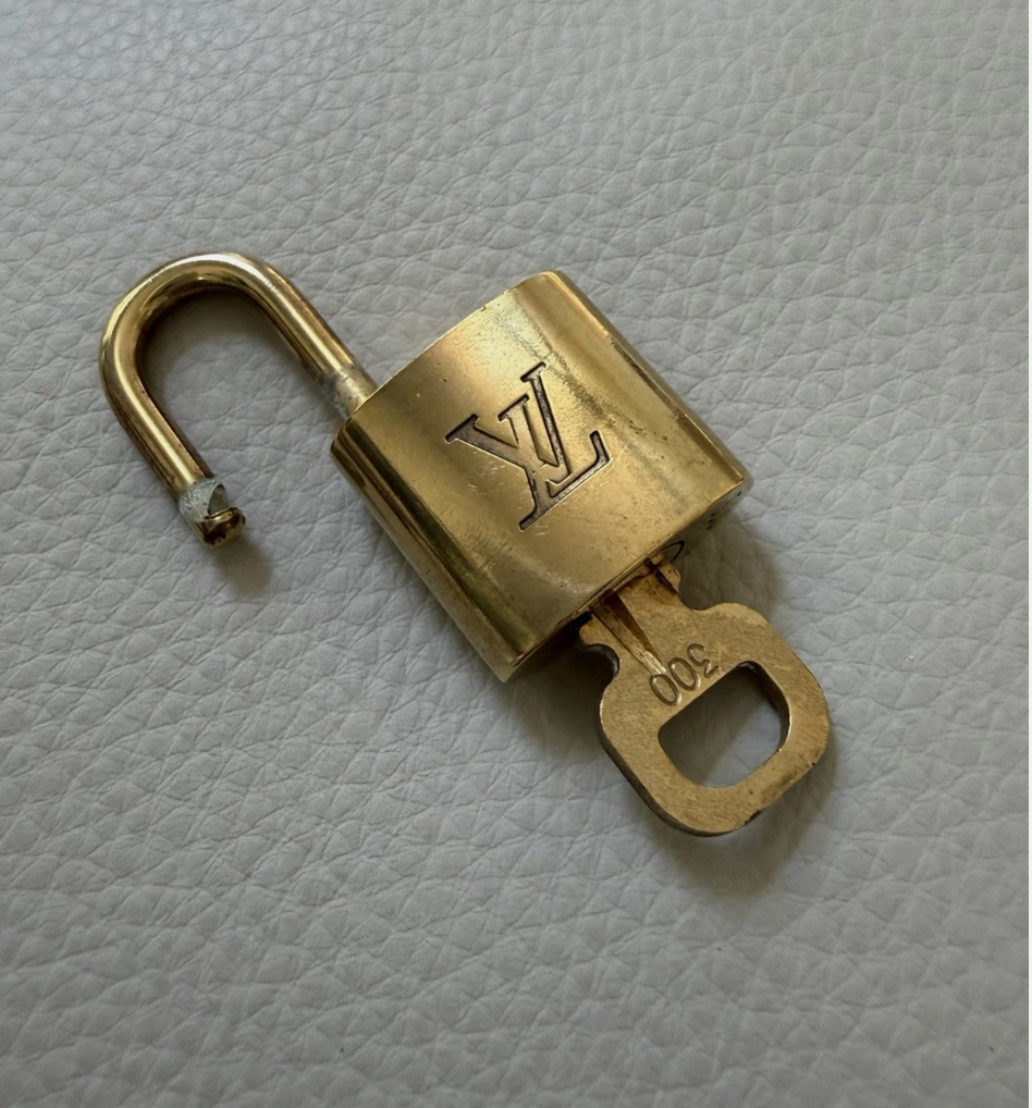 Louis Vuitton Brass Padlock & Key Set Rare No. 300!