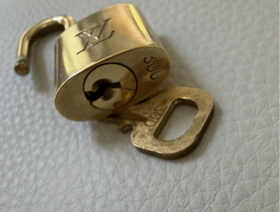 Louis Vuitton Brass Padlock & Key Set Rare No. 300!
