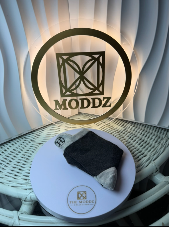 Hermès Socks Black Light Gray Heel Toe Black H Emblem — New, Never Worn