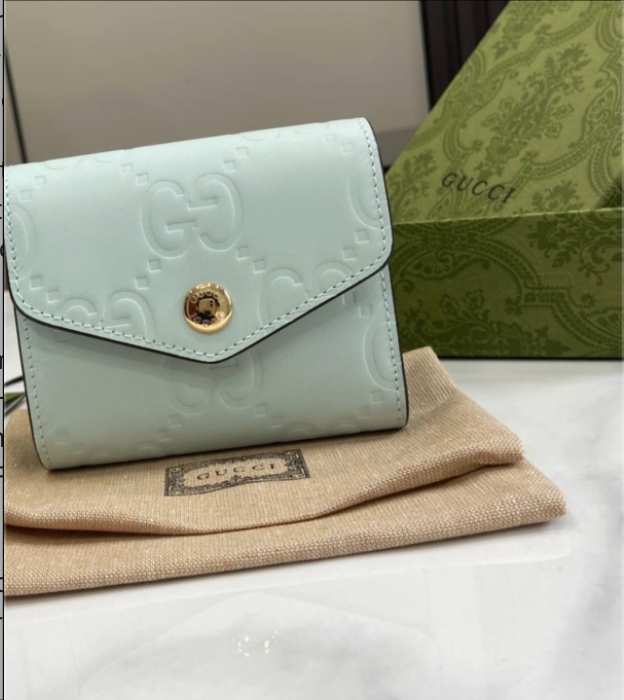Gucci GG Marmont Envelope Wallet - Mint Green