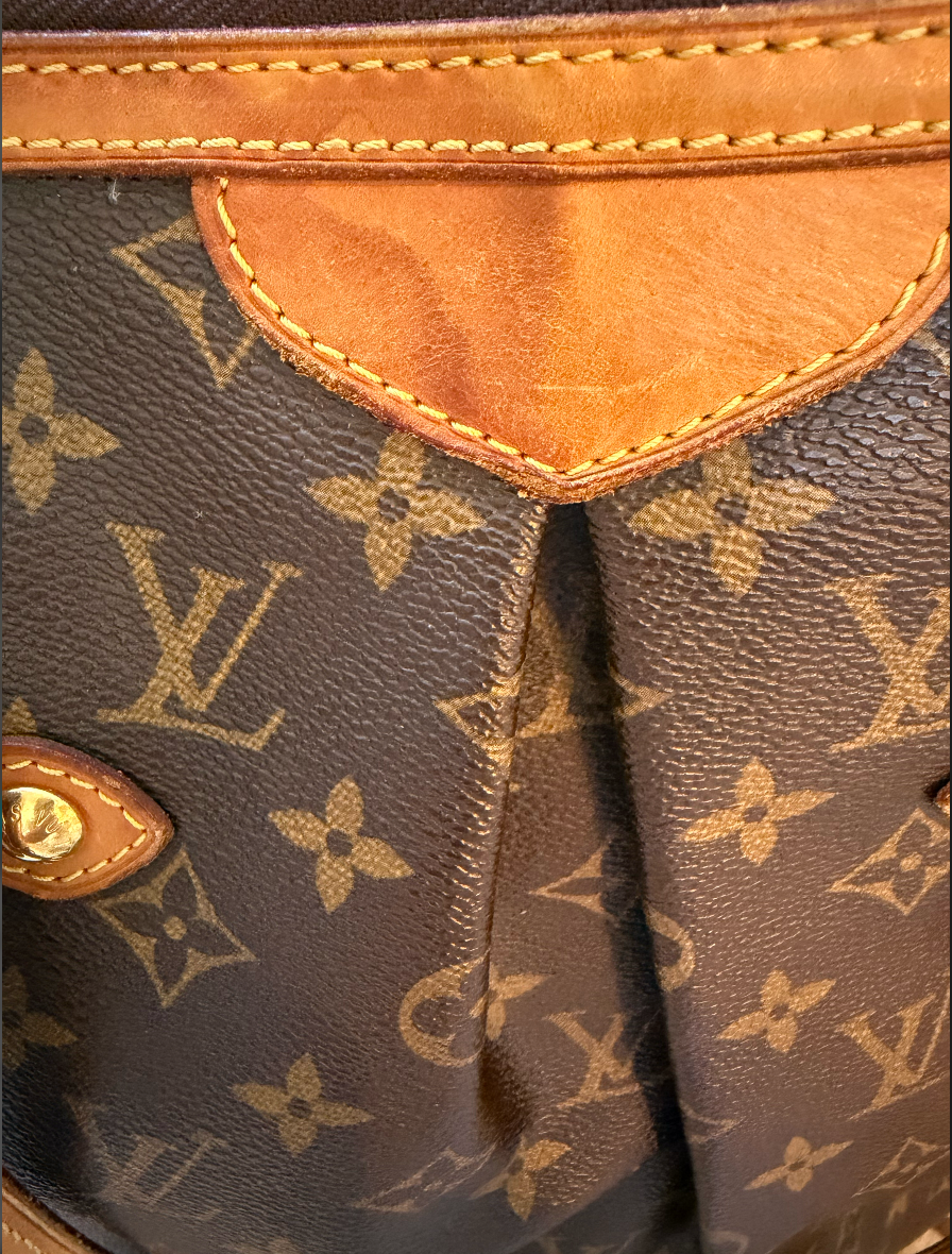 Louis Vuitton Palermo PM Tote Shoulder Bag — Monogram Canvas & Vachetta Leather