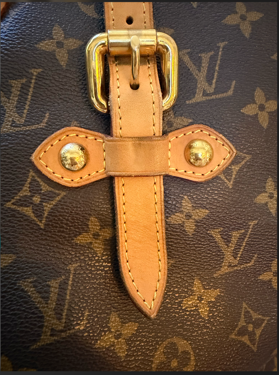 Louis Vuitton Palermo PM Tote Shoulder Bag — Monogram Canvas & Vachetta Leather