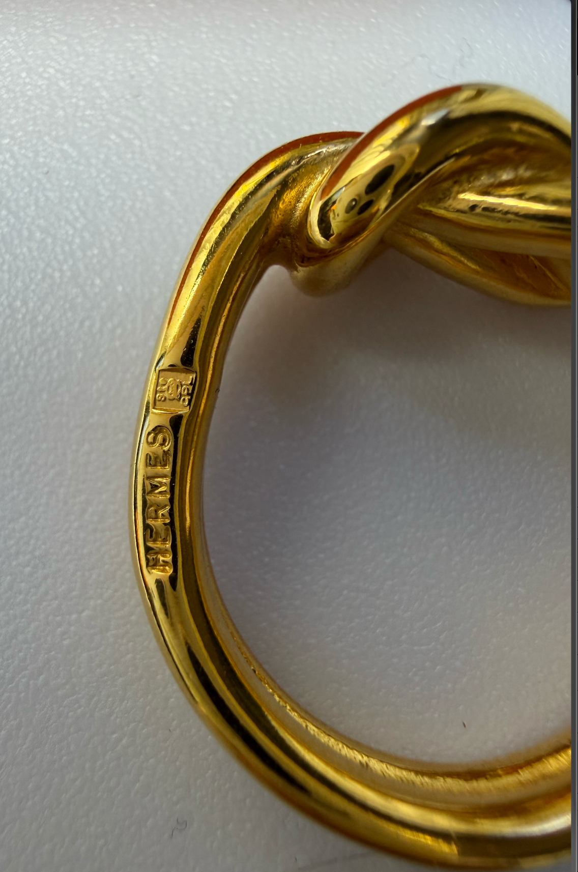 Hermès Knot Scarf Ring — Gold-Tone, Pre-Owned