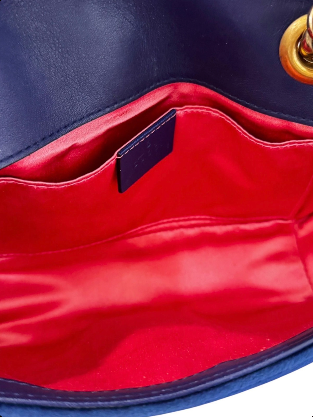 Gucci Small Velvet Marmont w/ Gold Hardware - Blue