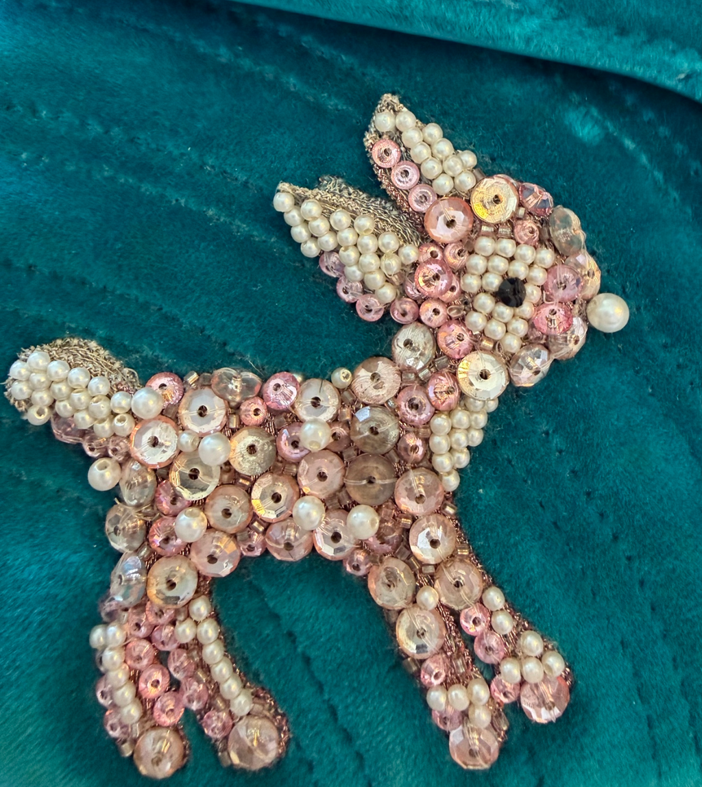 Gucci Small Velvet Embellished Fawn Marmont - Teal