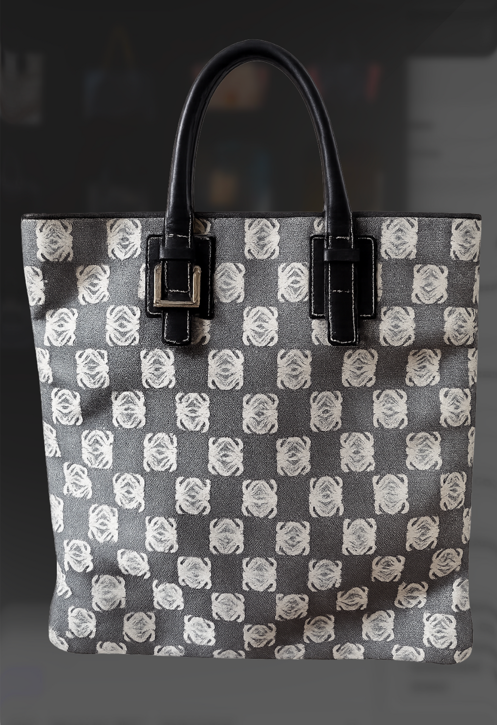 Loewe Anagram Monogram Canvas Tote - front view