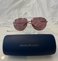 Draper James DJ9028 temple detail showing model number DJ9028 and Rose Gold color code