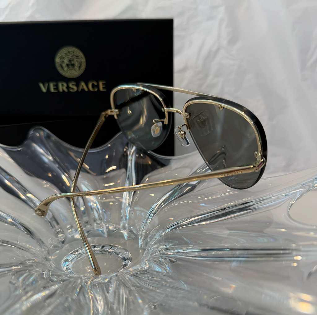 Versace MOD 2231 temple detail showing MOD 2231 1252/6G 60-14 140