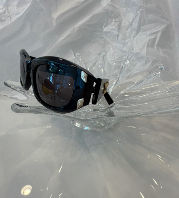 MCM rectangular cat-eye sunglasses folded view