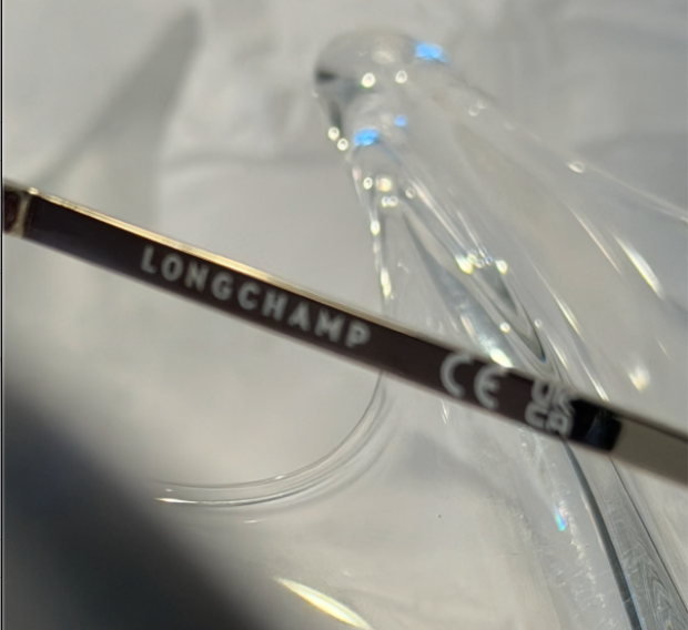 Longchamp LO627S black cat-eye sunglasses folded view