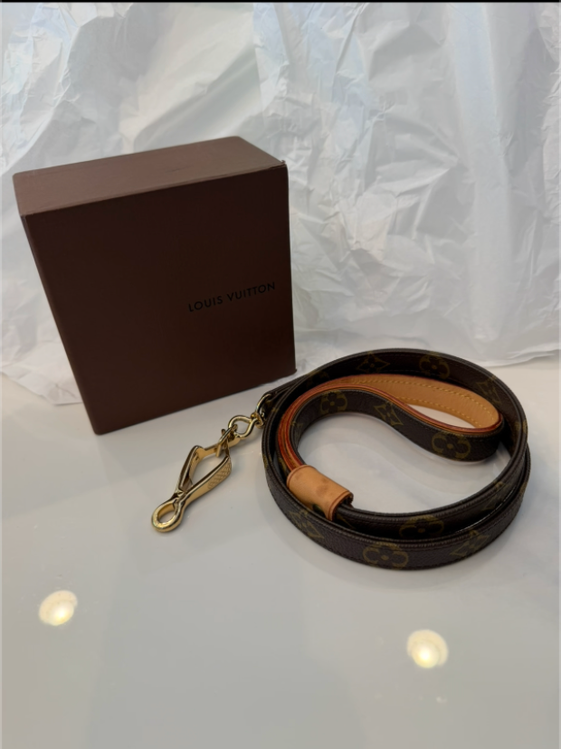 Louis Vuitton Paris stamp on interior leather