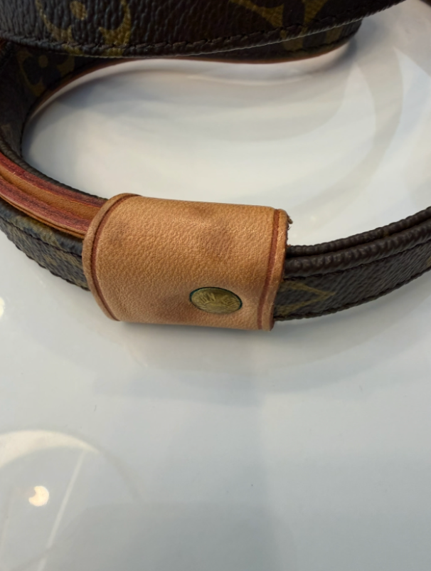 Gold-tone clasp close-up