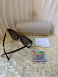 Jimmy Choo cat eye sunglasses tortoise frame with case and dust cloth – front view
