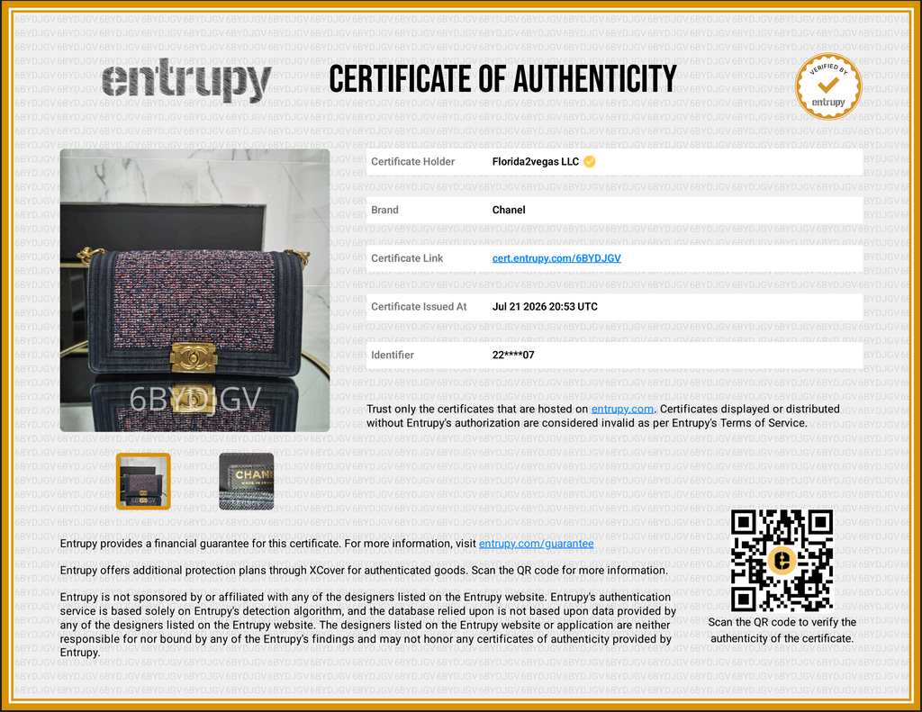 Chanel Medium Boy Bag Denim Quilted Tweed Navy Multi Karl Lagerfeld Collection Authenticated Pre-Owned