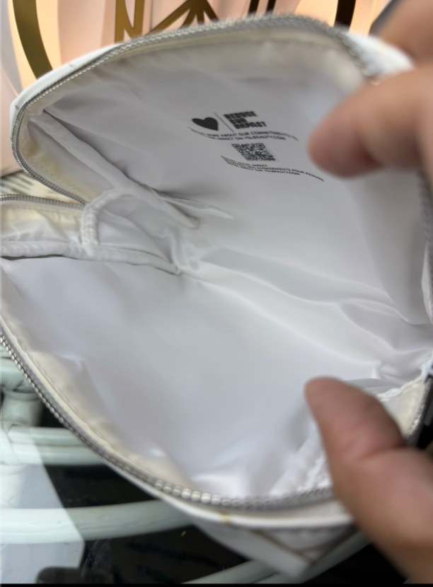 YSL Beauté cosmetic bag interior open