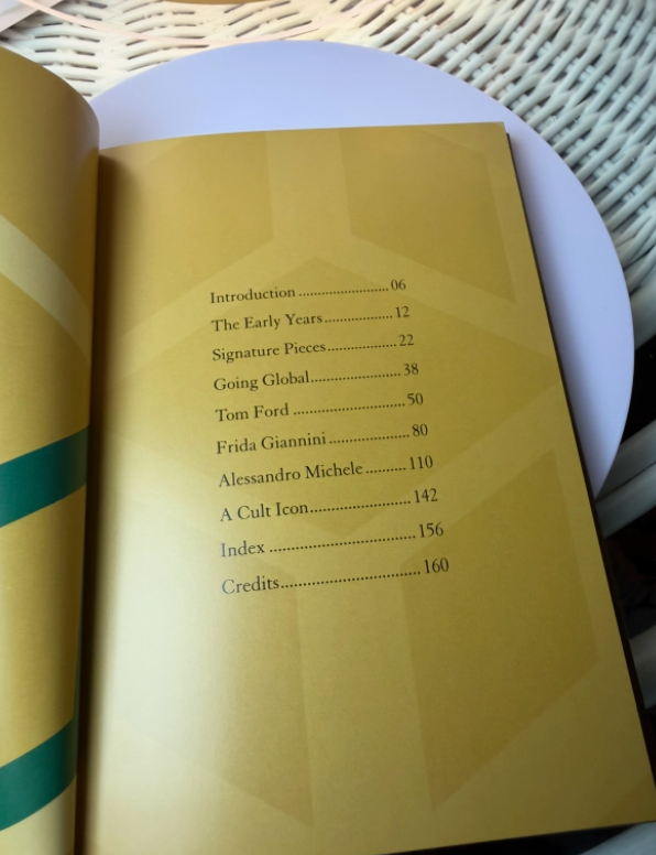 Little Book of Gucci table of contents page