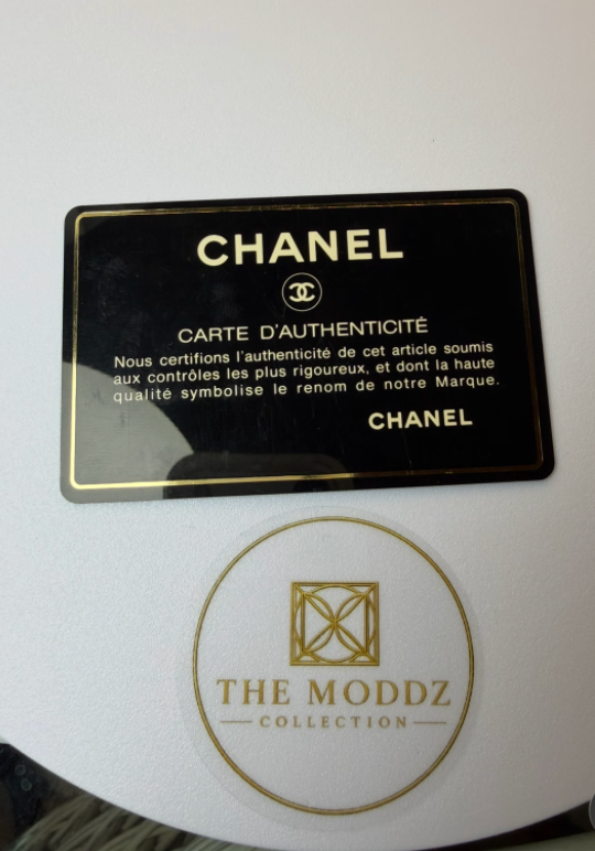 Chanel Caviar Small Wallet - open interior with card slots and snap closure