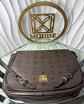 Entrupy Certificate of Authenticity for MCM Brown Black Visetos Saddle Messenger Bag, Identifier G1716