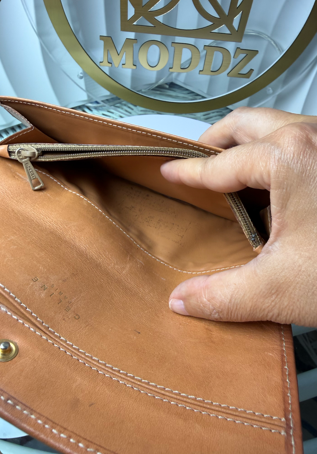 Céline Macadam wallet interior full view