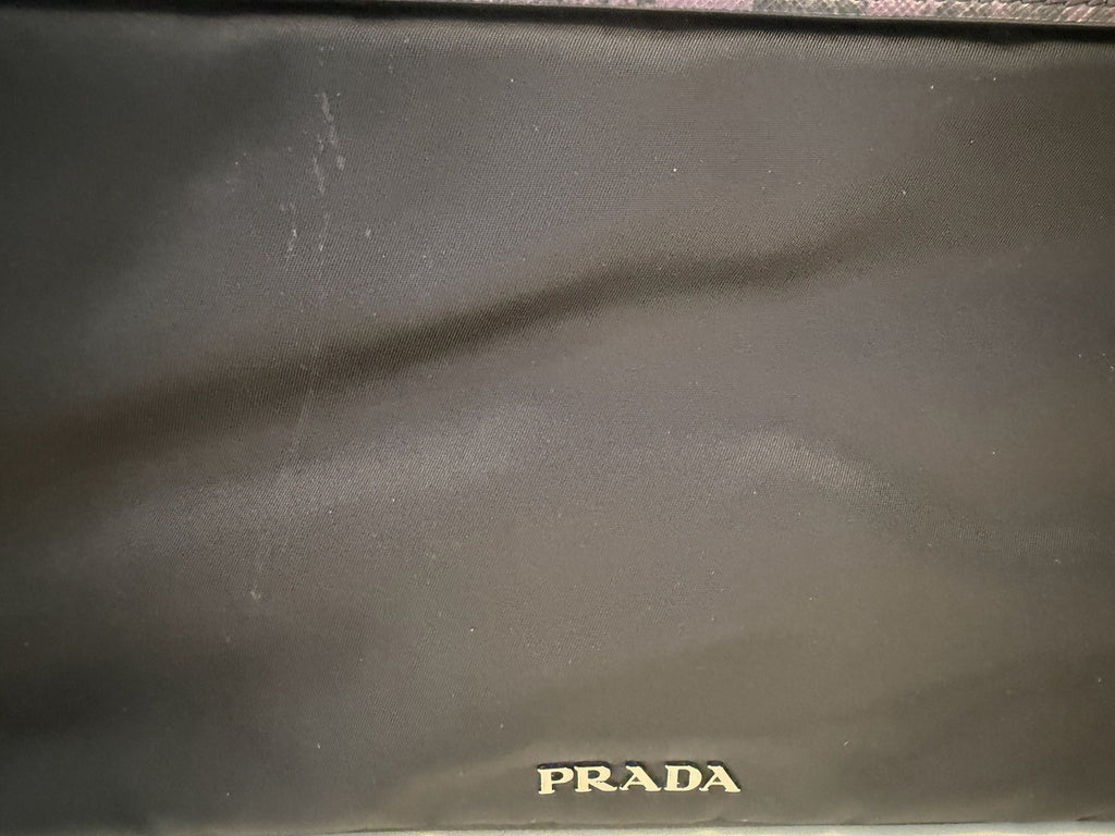 Prada tartan Saffiano Top Handle Red plaid/black Canvas
