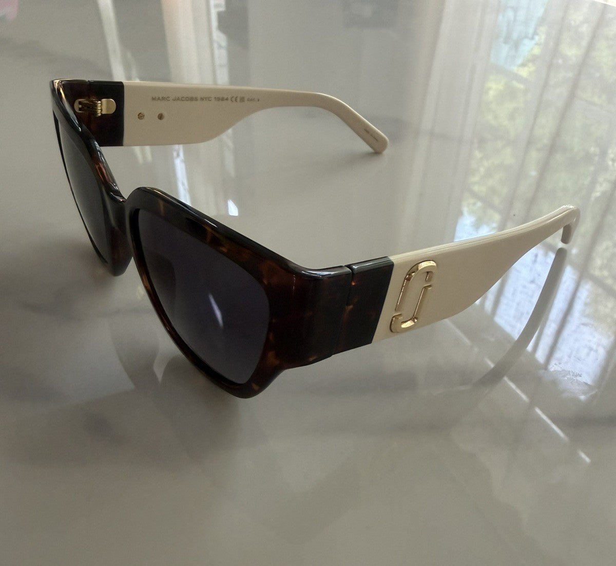 Marc Jacobs MARC 724/S XLT90 Oversized Square Cateye Tortoise w/Ivory Arms #161