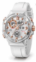 Activa X Invicta Men’s 51mm White Rose Gold  Digital Sport Chronograph Watch NIB