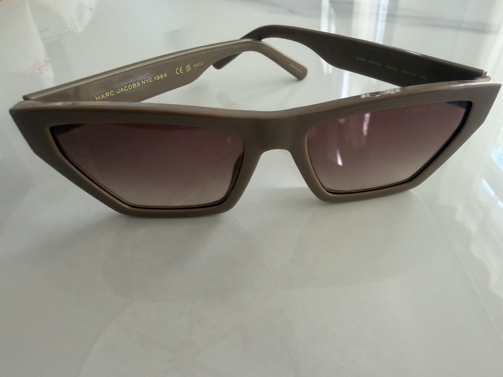 Marc Jacobs MARC 657/S 10AHA Rectangle Cateye Taupe Gray w/case #178