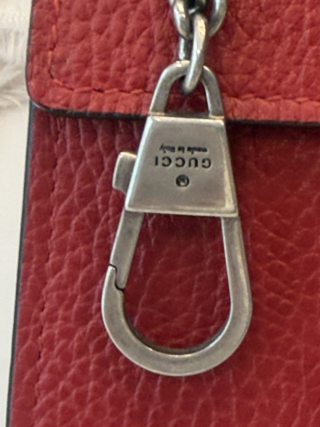 Gucci Super Mini Dionysus Red Pebbled Leather / Jeweled
