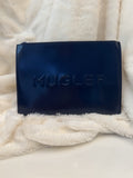 Mugler Navy Blue Logo Pouch/Cosmetic Bag Clutch Case