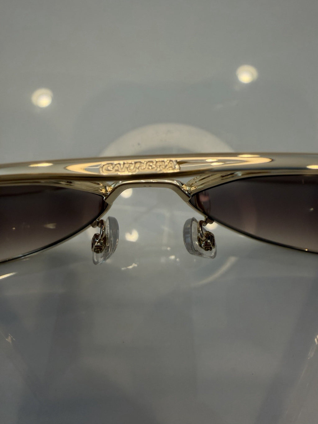 Carrera Aviators - Gold Metal Frames w/ Translucent Gray Temple Tips #295