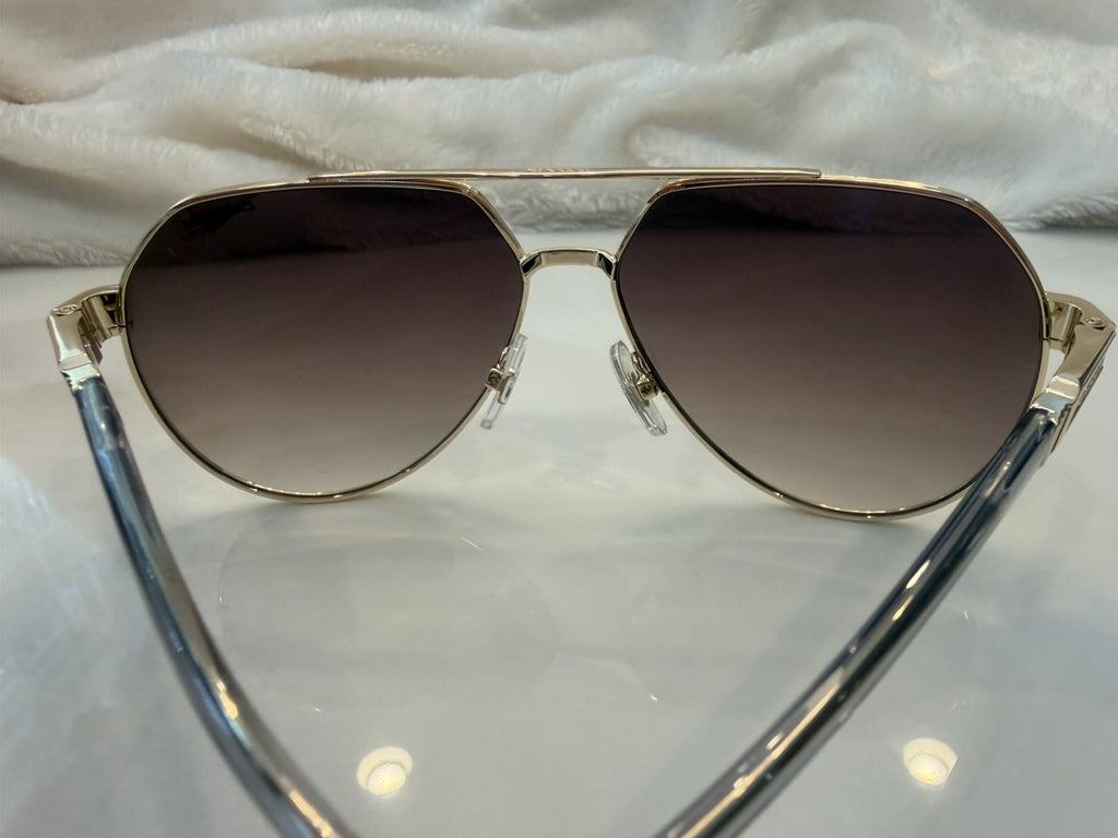 Carrera Aviators - Gold Metal Frames w/ Translucent Gray Temple Tips #295