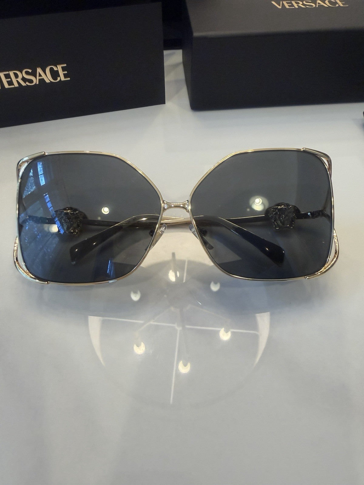 Versace Gold Framed Curved Arm #236