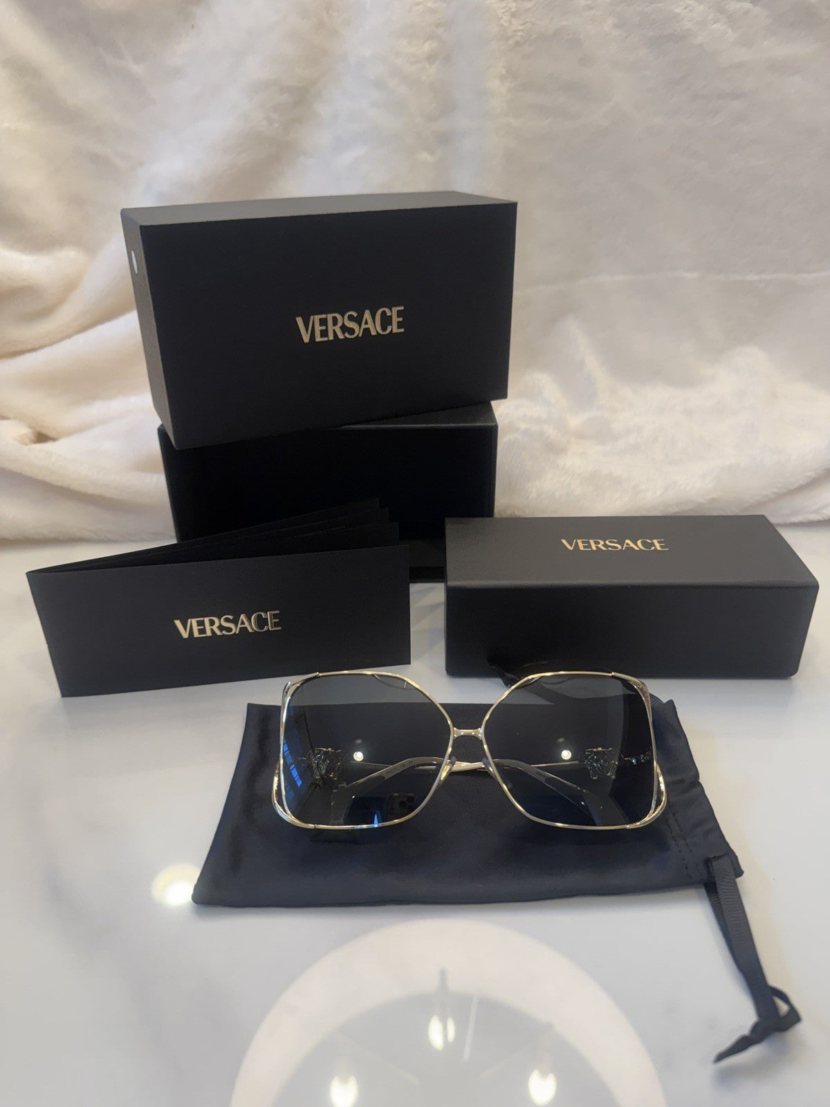Versace Gold Framed Curved Arm #236