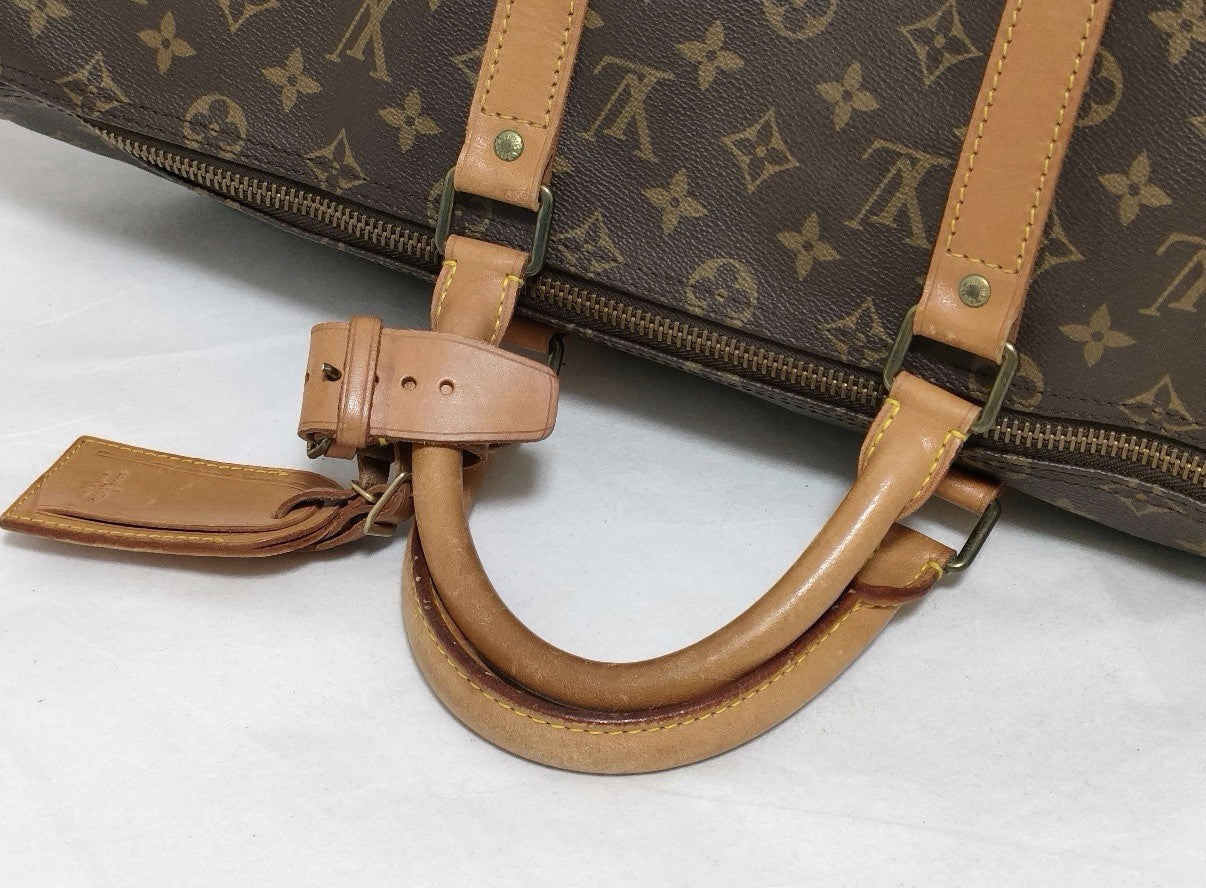 Authentic Louis Vuitton Keepall Bandouliere 50 Monogram Travel Duffle w/Lock Key