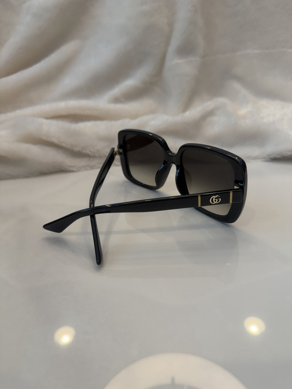 Gucci Square Framed Oversized Sunglasses w/GG - black #80