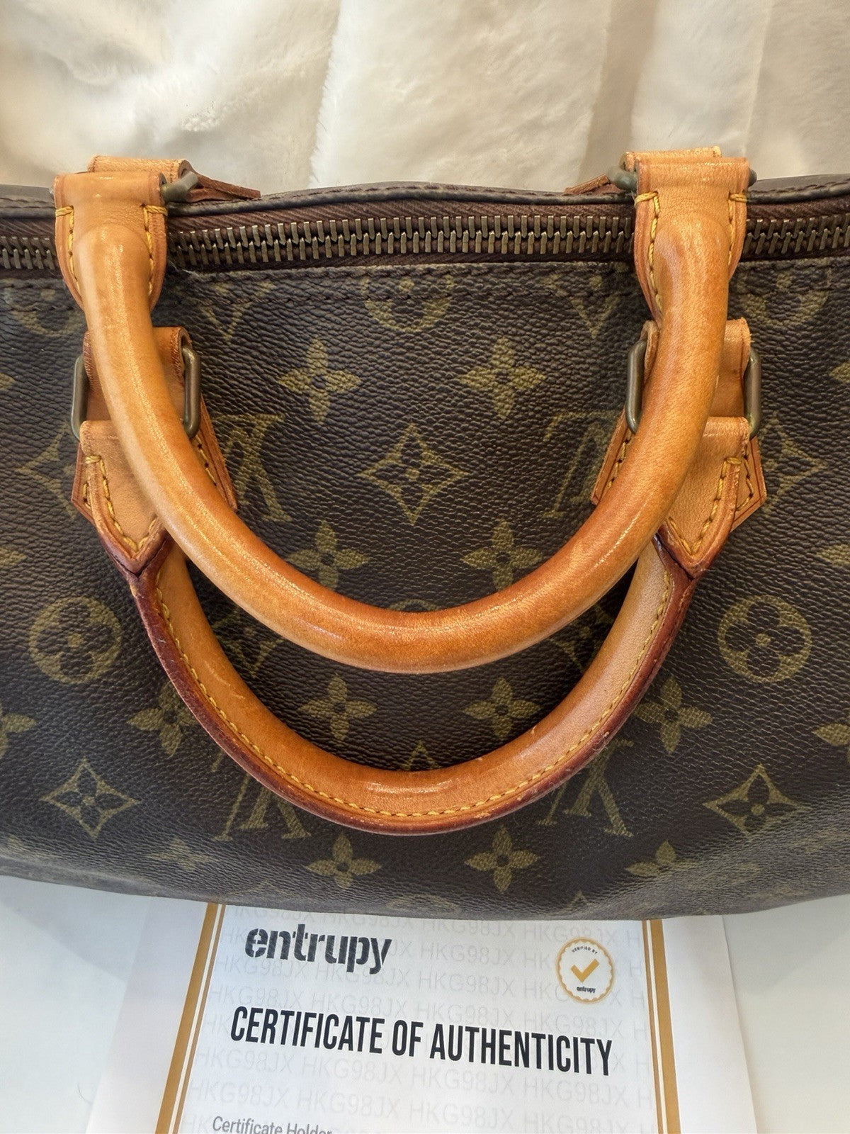 Louis Vuitton Speedy Duffle 35 Brown Canvas Monogram